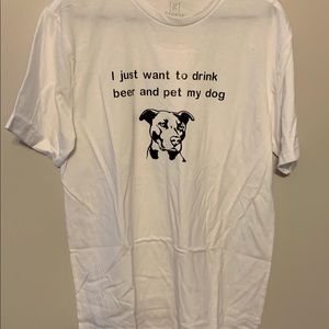 I just want to drink beer and pet my dog shirt sleeve shirt.